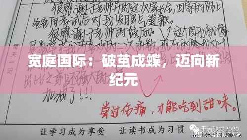 宽庭国际:破茧成蝶,迈向新纪元