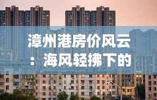 漳州港房价风云:海风轻拂下的价值涌动