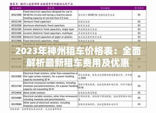 2023年神州租车价格表:全面解析最新租车费用及优惠