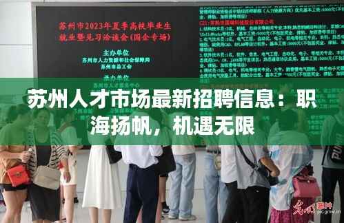 苏州人才市场最新招聘信息:职海扬帆,机遇无限