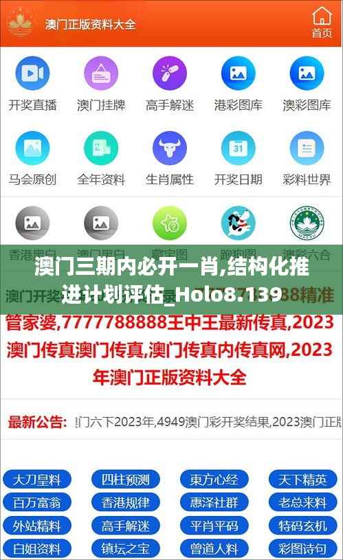 澳门三期内必开一肖,结构化推进计划评估_Holo8.139