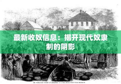 最新收奴信息:揭开现代奴隶制的阴影