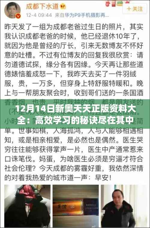 12月14日新奥天天正版资料大全:高效学习的秘诀尽在其中