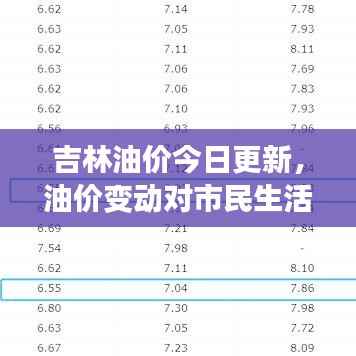 吉林油价今日更新,油价变动对市民生活的影响分析