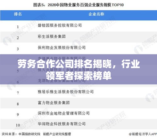 劳务合作公司排名揭晓，行业领军者探索榜单