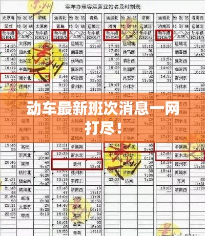 动车最新班次消息一网打尽!