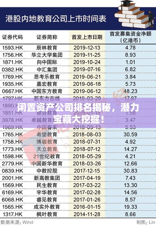 闲置资产公司排名揭秘,潜力宝藏大挖掘!