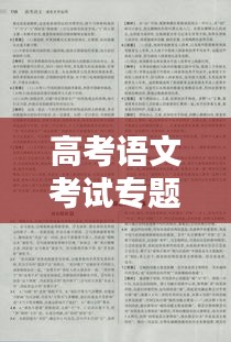 高考语文考试专题,高考语文专题训练及答案