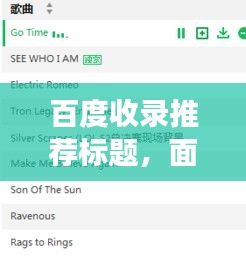 百度收录推荐标题,面筋哥的音乐网络之旅,音乐与网络的完美交融探索